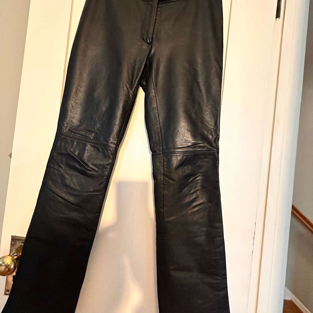 Black Leather Trouser Pants